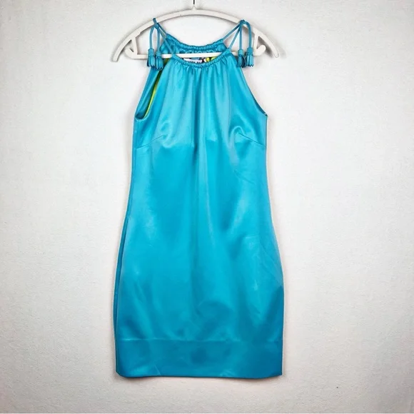 Gretchen Scott Designs | Dresses | Gretchen Scott Tassel Tie Halter Neck Dress Aqua Blue Size Small | Poshmark Gretchen Scott Designs | Dresses | Gretchen Scott Tassel Tie Halter Neck Dress Aqua Blue Size Small | Poshmark